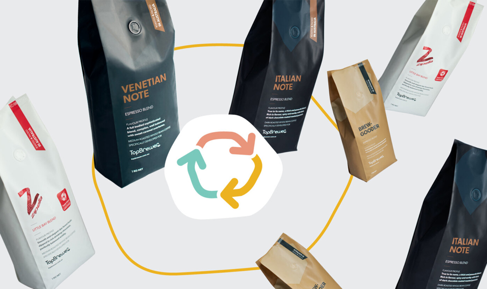 recycle coffee bags переработать мешки кофе