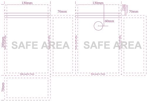 flat bottom pouch Плоский нижний мешочек
