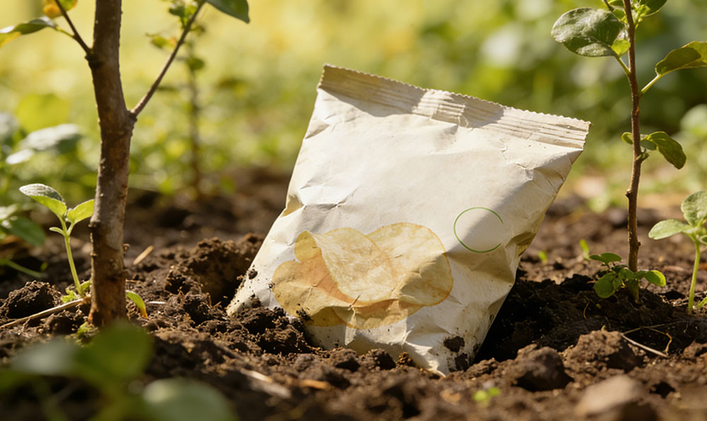 compostable potato chips bag компостируемый пакетик для картофельных чипсов