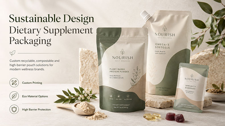 sustainable design dietary supplement packaging экологически чистый дизайн упаковки пищевых добавок
