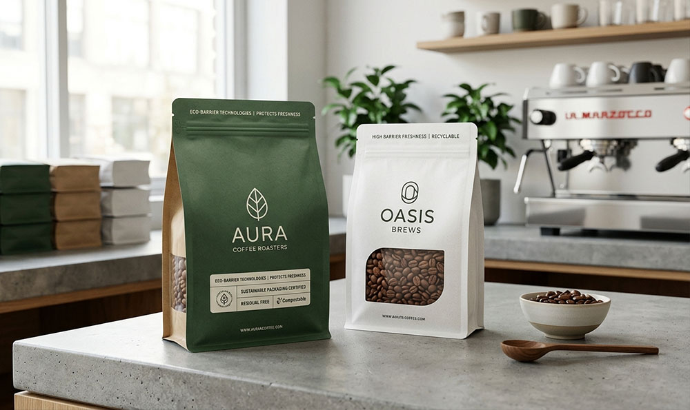 eco-friendly coffee bags экологически чистые мешки кофе