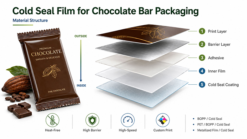cold-seal-chocolate-bar-packaging упаковка шоколадных плиток холодного запечатывания