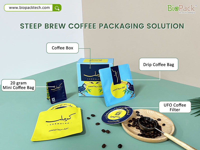steep brew coffee packaging solution Решение для упаковки крутого кофе
