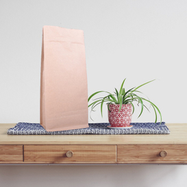 Отопленная уплотнение 1 кг коричневая крафта -бумага квадратная квадратная кофейная мешки для жареных кофейных зерен