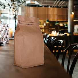 Noprinting Bulk Crecycleable Flat Lothing Brown Kraft Coffee Bag с клапаном