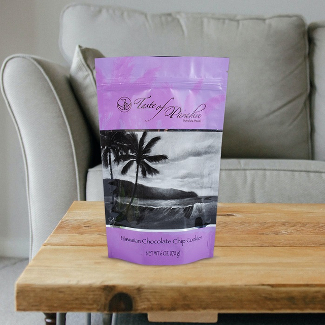 Пищевая безопасность, запечатываемая биоразлагаемые на молнии на молнии мешочки для шоколадного печенья