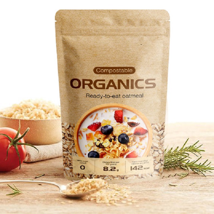Лучшая экологически чистая Zip Top Design Brown Paper Granola Mags Упаковка