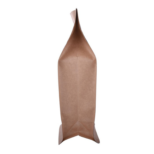Noprinting Bulk Crecycleable Flat Lothing Brown Kraft Coffee Bag с клапаном