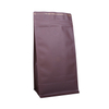 Ламинированная ламинированная запечатываемая верхняя Zip 500G Brown Quad Seal Coffee Bag для кофе Roasters