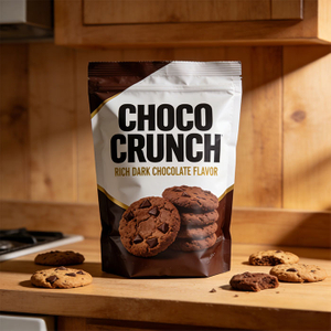 Персонализированный пакет для шоколадного печенья с матовой термосваркой