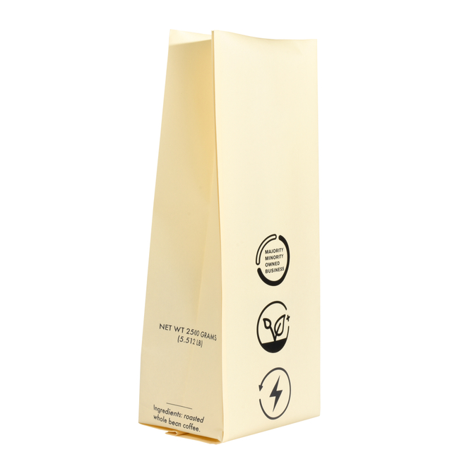 Растительные боковые кофейные пакеты с растительной основой с окном