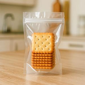 Домашние биоразлагаемые прозрачные целлофановые пакеты для печенья на молнии