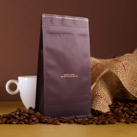 100 шт. 500 г коричневой алюминиевой фольги Blcok Bottom Coffee Mag с карманной молнией