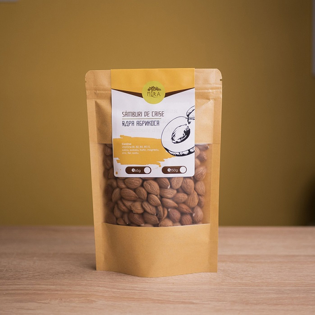 Без пластика оптом слезоточивой бумажный пакет Ziplock Kraft с окном для пищевых ингредиентов