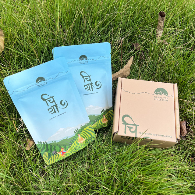 BPA бесплатно пустого печатного компостируемого мешка с зеленым чаем