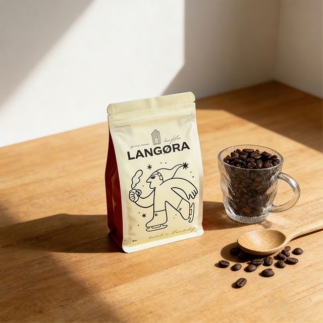 Перерабатываемые мешки для кофейных зерен Sandy-touch с клапаном