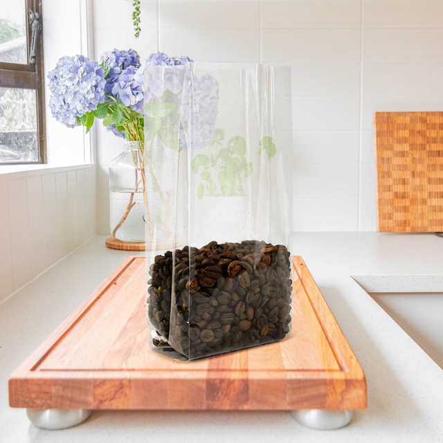 Пищевая безопасная материал Высокая ясность плоское дно Гуссет Органические засахаренные орехи Сумка