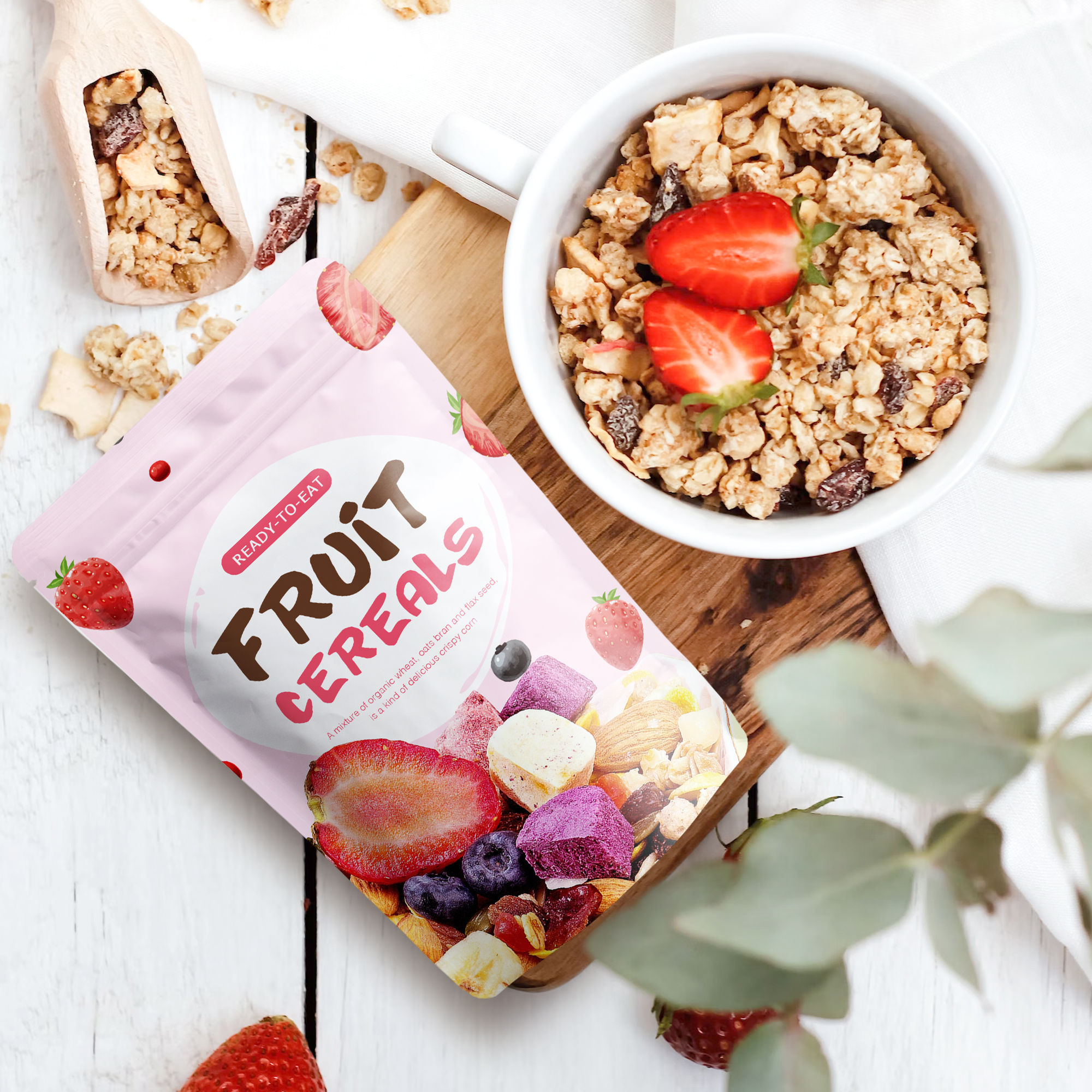 Утилизация кода 4 LDPE Zip Lock Stand Up Granola Packaging Bag