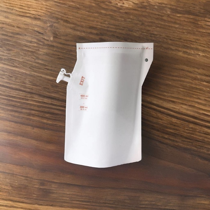 Stock White Doypack изверженные пустые бумаги холодные кофейные пакеты с Ziplock