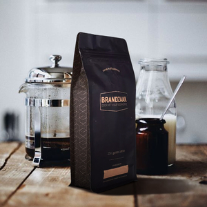 Биоразлагаемая матовая черная кофейная пакетная сумка