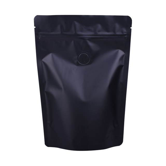 100 шт. 8 унций Matte Black Stand Up Coffee Bag с односторонним дегазационным клапаном