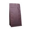100 шт. 500 г коричневой алюминиевой фольги Blcok Bottom Coffee Mag с карманной молнией