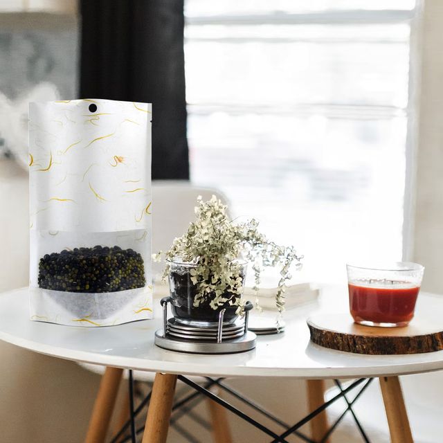 Экологически чистая серебряная рисовая бумага встать на молнию