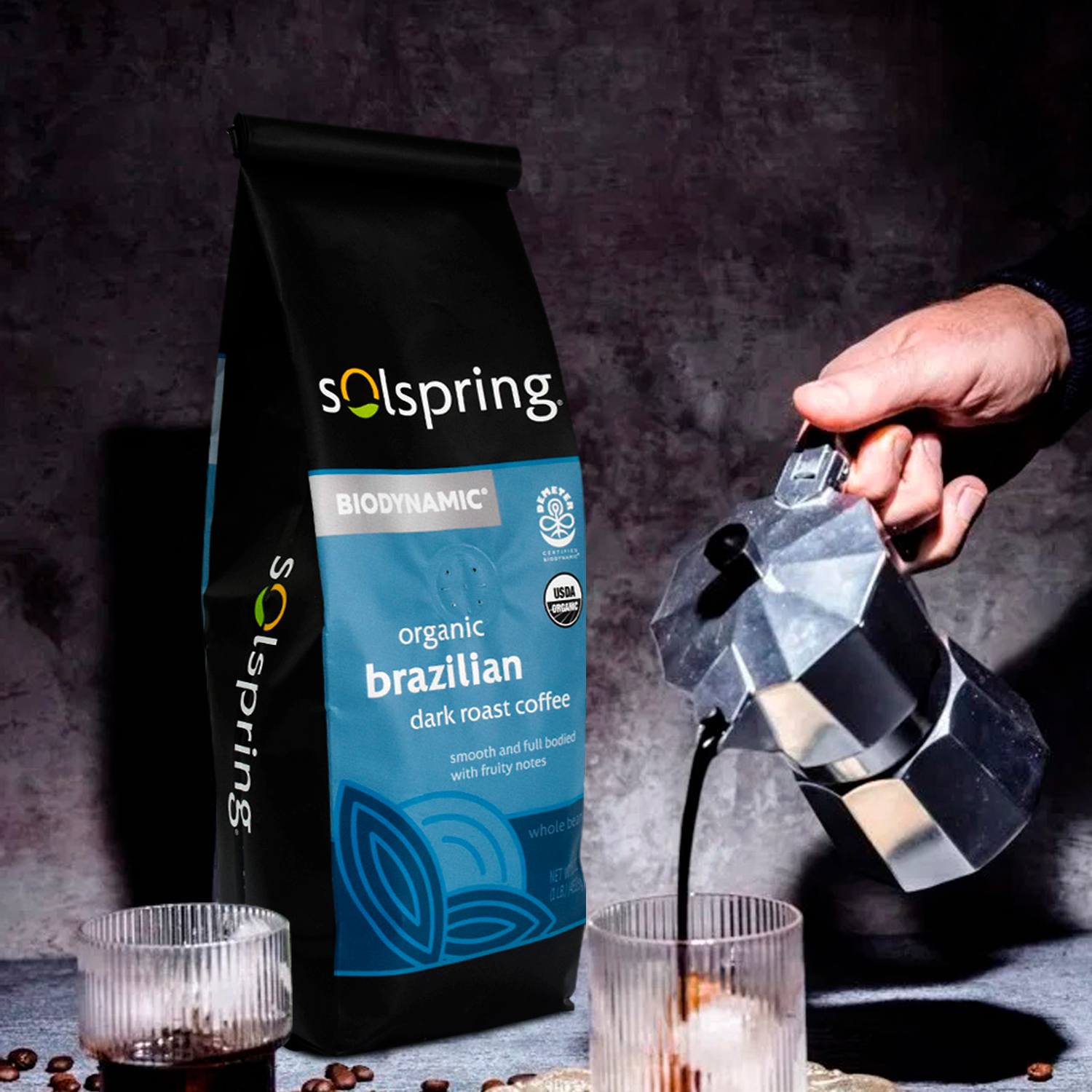 Матовая черная сторона Gusset Bottom Coffee Back с дегазационным клапаном