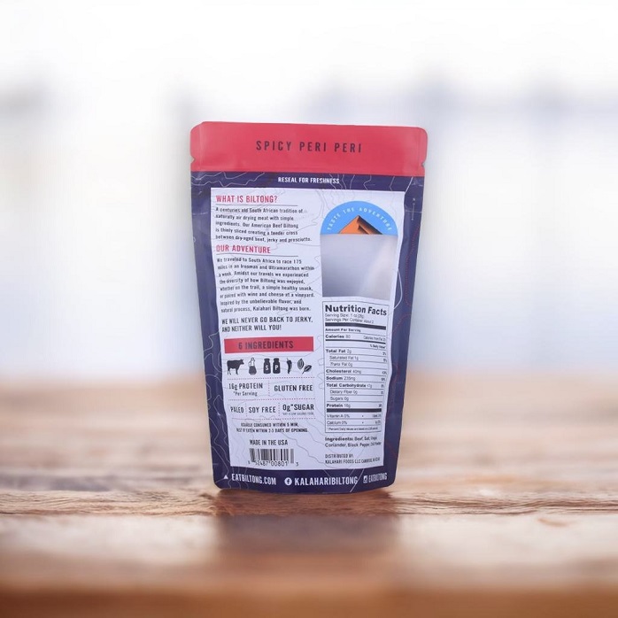 Экологически чистый Ziplock маленький Doypack Blue Jerky Mags упаковка для говядины.