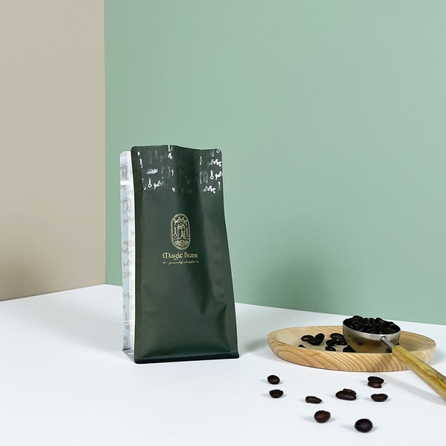 Домашняя компостируемая рисовая бумага Белая кофейная сумки для кофейней с печатью с логотипом горячих штампов