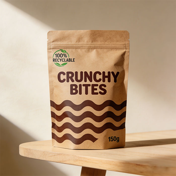 Упаковка печенья с шоколадной крошкой и компенсацией выбросов CO2