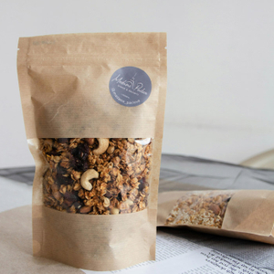 Сертифицированные FDA Compostable Kraft Stand Up Bags для безглютеновой гранолы