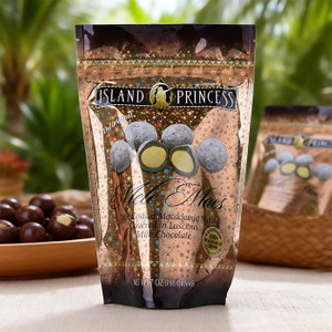 Экологичные глянцевые пакеты-стойки для шоколадных шариков